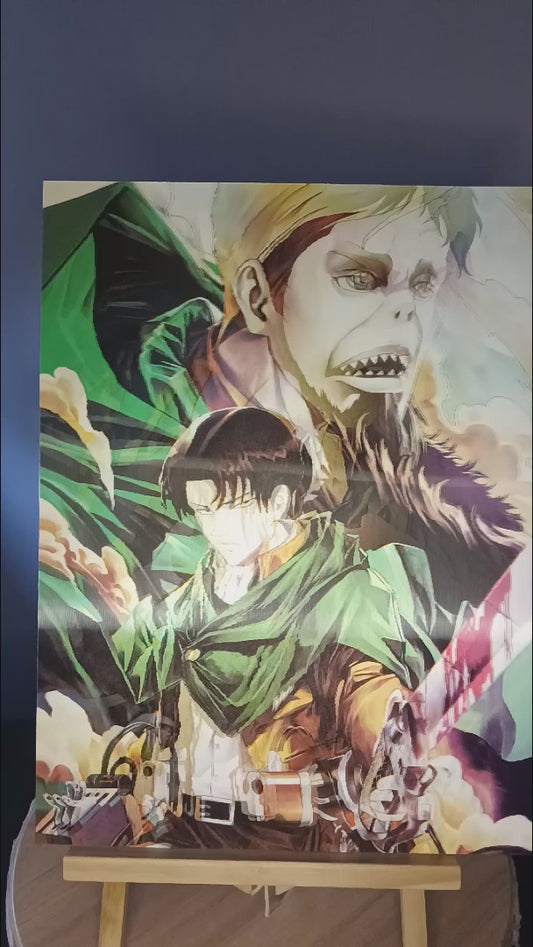 Attack on Titan Levi 3D Poster